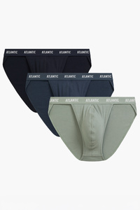 Atlantic 3MP-1576 slipy 3-pack z elastycznym pasem granat/ciemnoniebieski/khaki