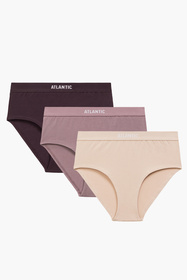 Figi Atlantic 3CLP-009 3-pack różowy/wino/beżowy
