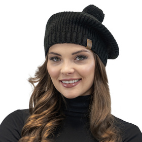 Beret damski Vivisence 7074 czarny