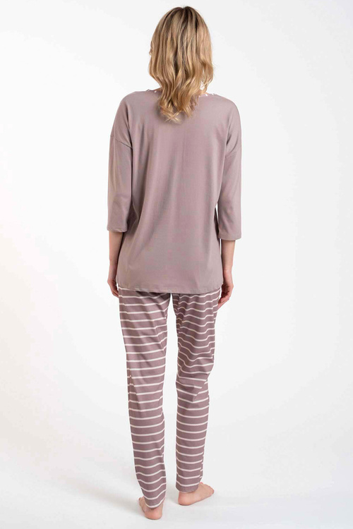 Piżama Italian Fashion Betty r.3/4 dł.sp. cappuccino/druk