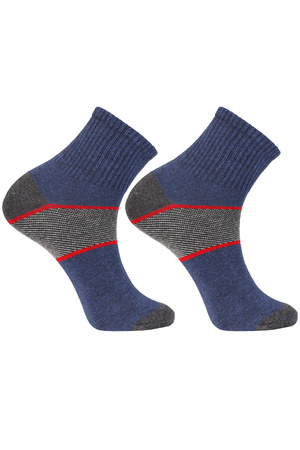Skarpety Moraj CSM200-073 patt 2-blue/graphite/red 