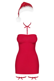 Obsessive Kissmas chemise Nocna sexy kostium, czerwony