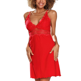 Dkaren Pia Nocna koszulka, czerwony