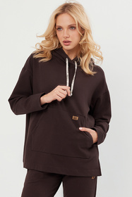 Bluza nierozpinana Italian Fashion Lagos dł.r. brąz