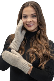 Komplet czapka+szalik+rękawiczki Vivisence 7015 Kmpl+R beżowy