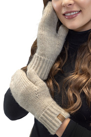 Komplet czapka+szalik+rękawiczki Vivisence 7015 Kmpl+R beżowy