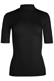 Babell Layla bluzka ze stójką i krótkim rękawem czarny