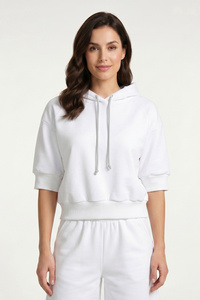 Vivisence 9008 bluza nierozpinana z kapturem biały