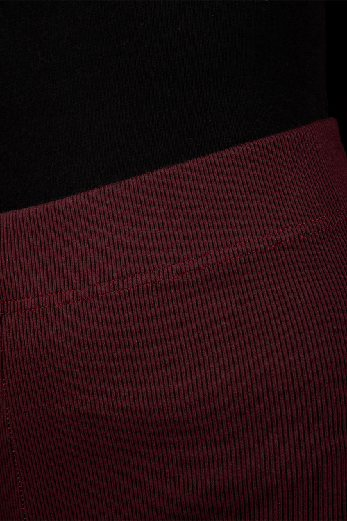 Vivisence 9207kmpl komplet bluza z kapturem, prążkowane legginsy bordowy