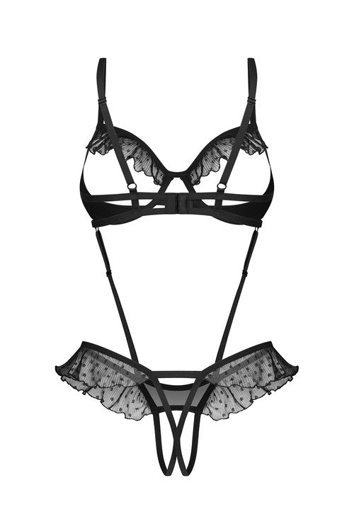 Body sexy Obsessive Carrola crotchless teddy black