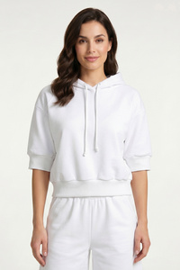 Vivisence 9008 bluza nierozpinana z kapturem biały