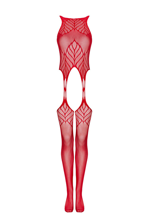 Obsessive N122 bodystocking Body sexy, czerwony