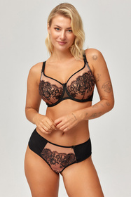 Azal Sara biustonosz miękki na fiszbinach, regulowane ramiączka czarny