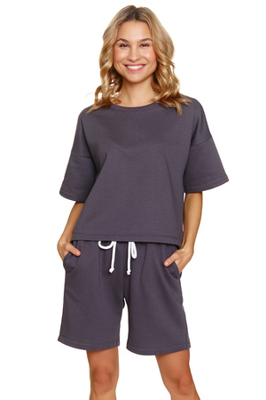 Komplet szorty + bluza Doctor Nap DRS.7220 fume