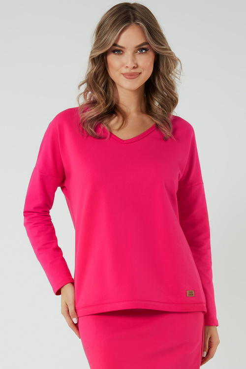 Bluza nierozpinana Italian Fashion Madri dł.r. fuksja