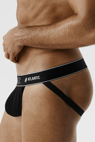 Atlantic 2BMP-1591 jockstrap 2 pack niski stan i otwarty tył biały