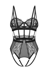 Body sexy Obsessive Hersis crotchless teddy black