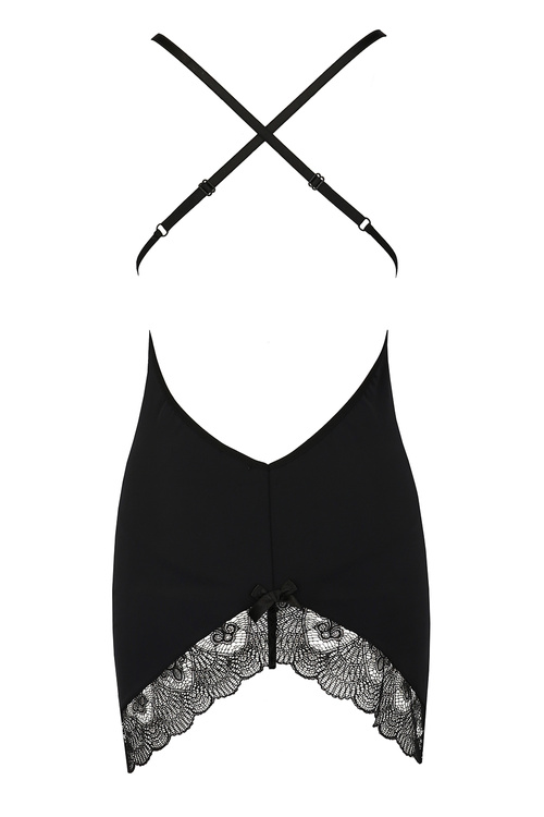 Nocna komplet koszulka + stringi Casmir Alina chemise black