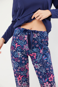 Piżama Italian Fashion Folk dł.r. dł.sp. granat/druk