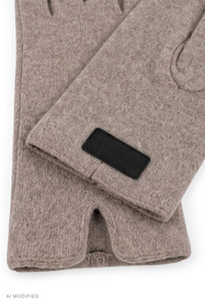Vivisence 7213 rękawiczki dzianinowe z wełną z wycięciem, beige