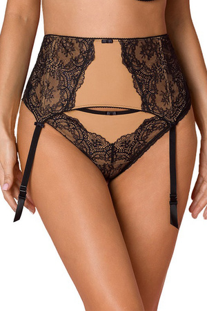 Majtki stringi Vena VS-456 karmel-czarny 