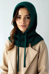 Kaptur balaclava Vivisence 70111 butlekowa zieleń