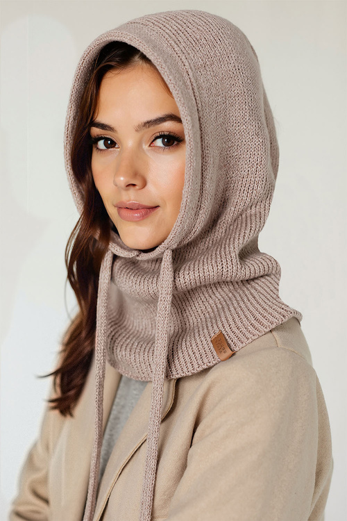 Kaptur balaclava Vivisence 70111 beżowy