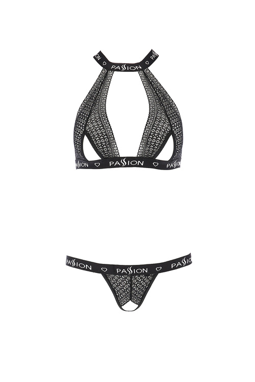 Nocna komplet biustonosz + stringi Passion Mirajane set black