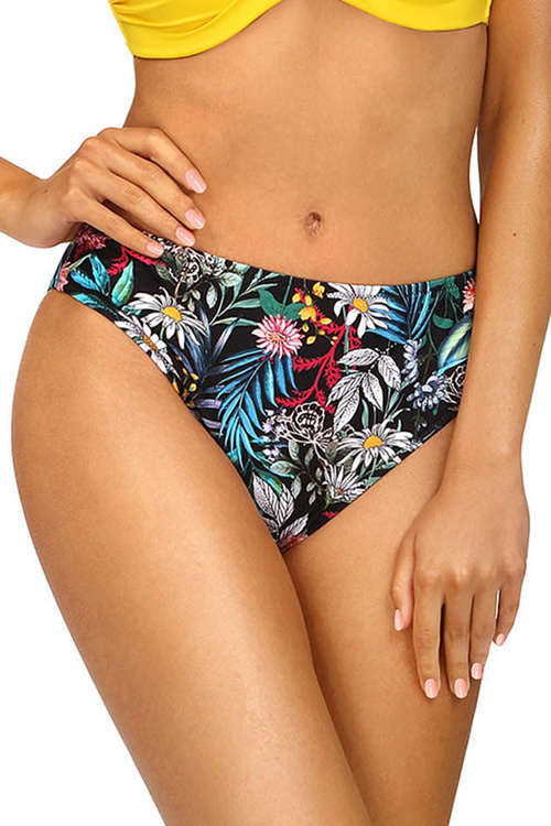 Lorin L2499/3 bikini z wysokim stanem i odpinanymi ramiączkami żółty/wzór
