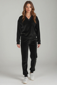 Komplet bluza+spodnie Vivisence 9202kmpl czarny