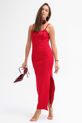 Sukienka homewear Dkaren DK-K-P7 czerwony