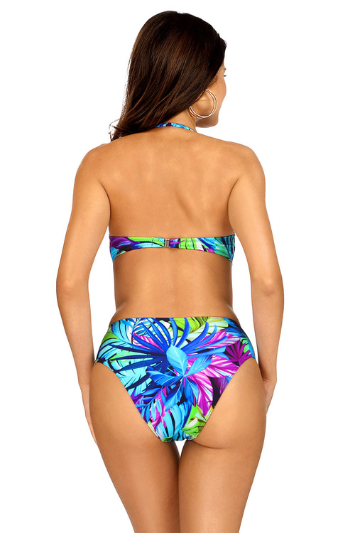 Lorin L2496/3 bikini z wysokim stanem wzór/niebieski