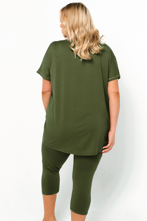 Piżama Italian Fashion Natura kr.r. sp.3/4 khaki