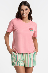 Moraj PDD3200-019 piżama damska z kieszeniami pink