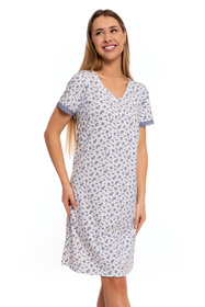 Moraj PDK2600-008 koszula nocna z dekoltem w serek patt 1-biały