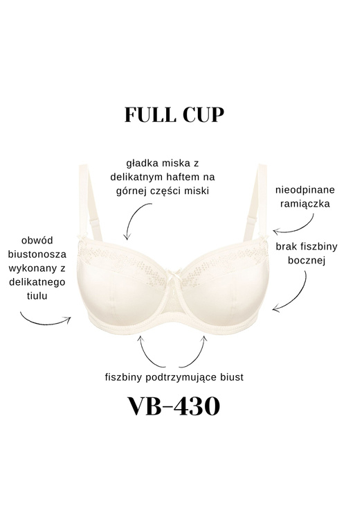 Biustonosz usztywniany Vena VB-430 ecru