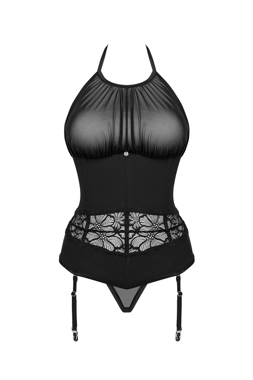 Gorset sexy Obsessive Serafia corset czarny 