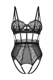 Body sexy Obsessive Hersis crotchless teddy black