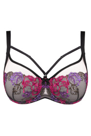 Unikat Estela biustonosz miękki z odpinanymi paseczkami czarny/wzór