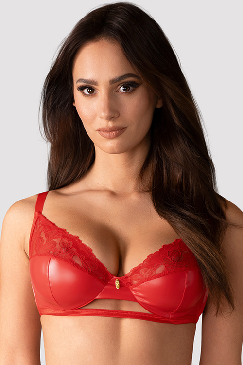 Komplet biustonosz + stringi Obsessive Aliosa 2-pcs set red