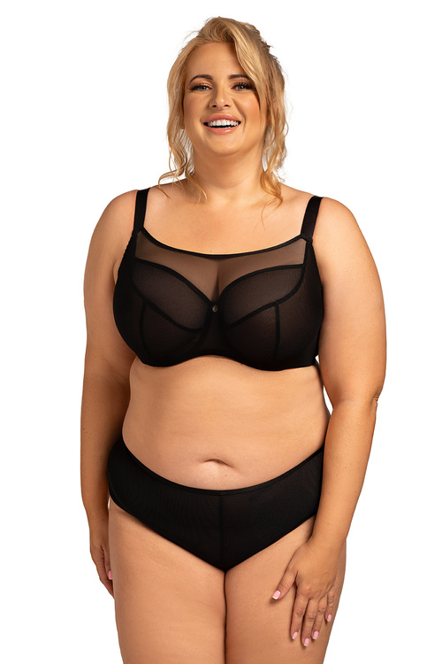 Biustonosz miękki Nessa Salma crop top czarny