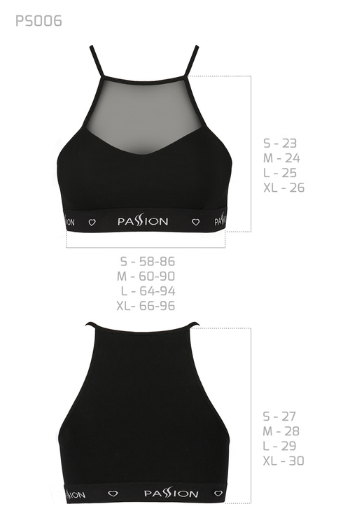 Passion PS006 Biustonosz sportowy, black