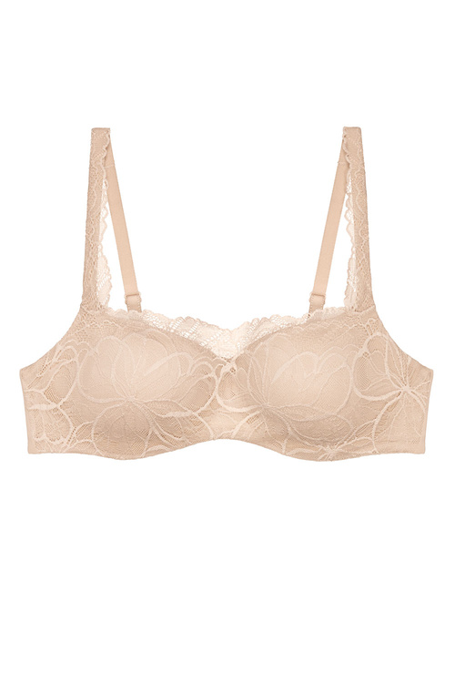 Biustonosz balkonetka Triumph 10219845 Body Make-Up Illusion Lace Balconette 00NZ-nude beige