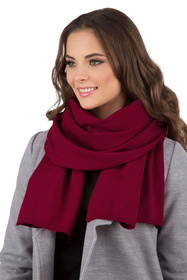 Komplet beret+szalik Vivisence 7036Kmpl bordowy 