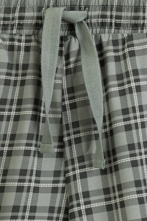 Atlantic NMP-401 piżama męska z szortami w kratę granat/denim