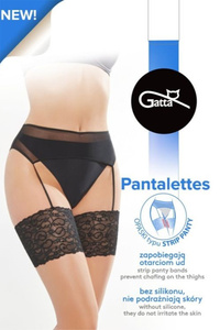 Gatta Pantalettes 01 opaski na uda koronkowe bez silikonu nero