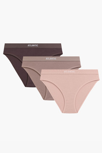 Atlantic 3CLP-012 3-pack Majtki figi, róż jasny/brąz jasny/brąz