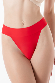 Julimex Scarlet String Maxi wysokie stringi, bezszwowe czerwony