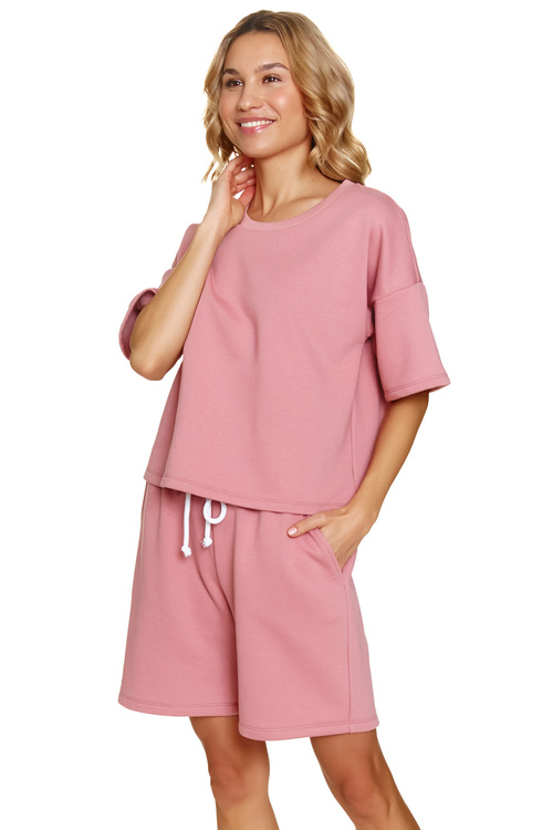Komplet szorty + bluza Doctor Nap DRS.7220 bluch rose