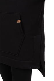 Vivisence 9207kmpl komplet bluza z kapturem, prążkowane legginsy czarny